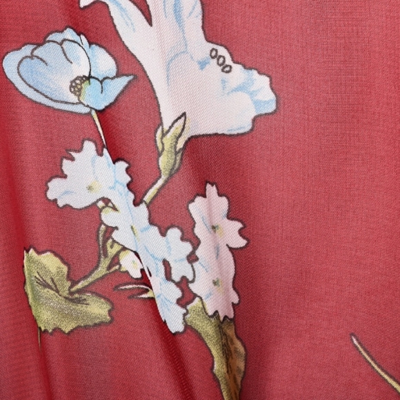 Gorgeous Red Wine Romantic Floral Kaftan - Picture 5 of 5